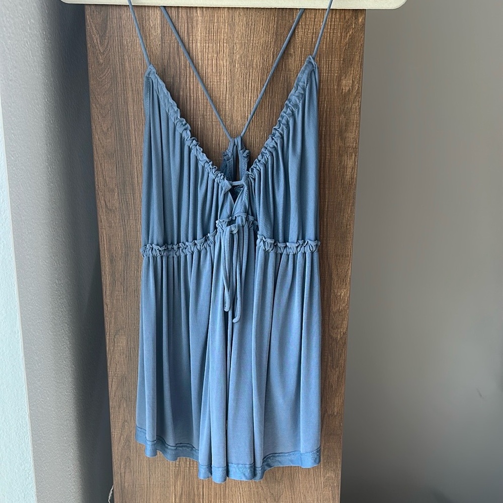 FINAL MARKDOWN - Free People Blue Tie Back Camisole